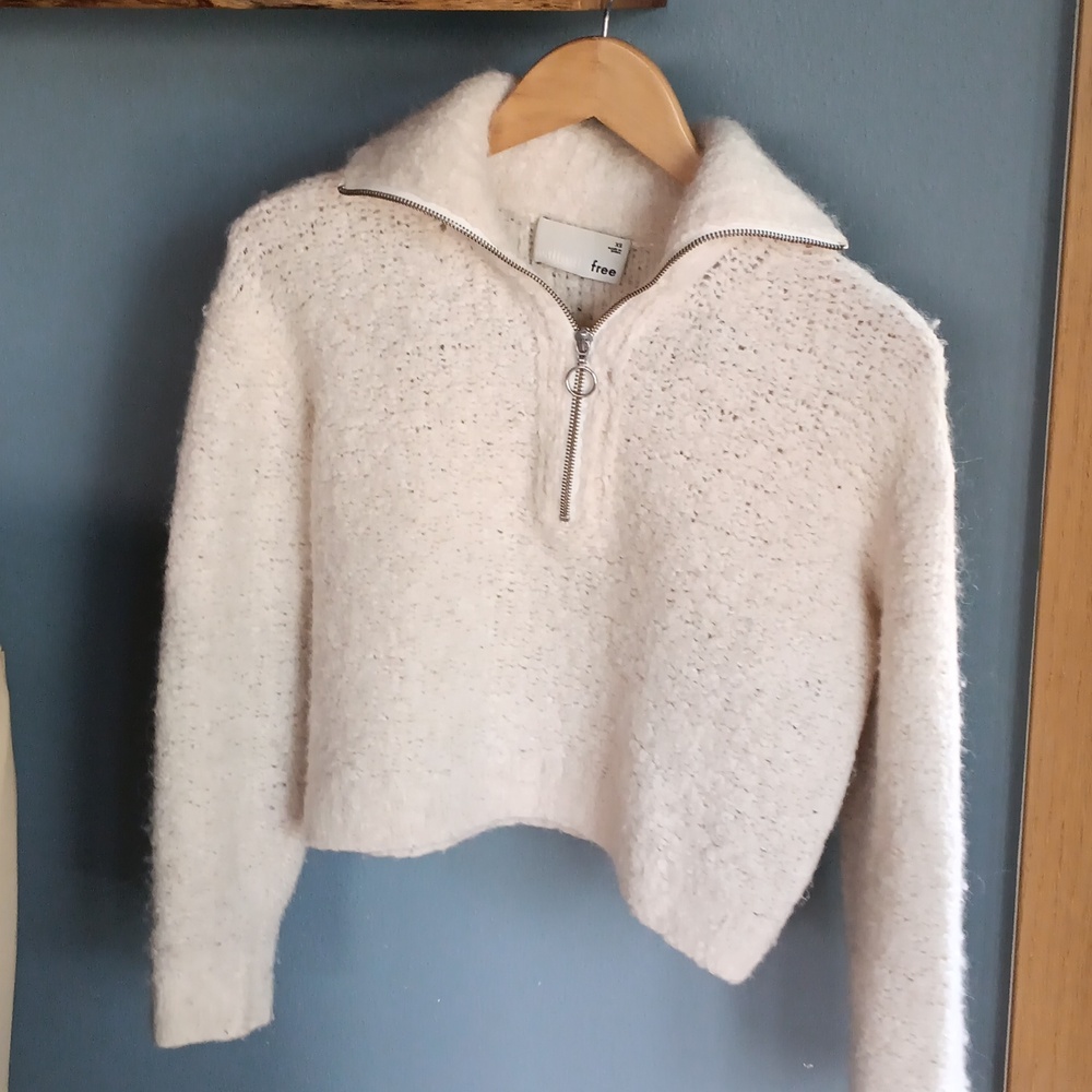 Wilfred Free quarter zip cropped sweater